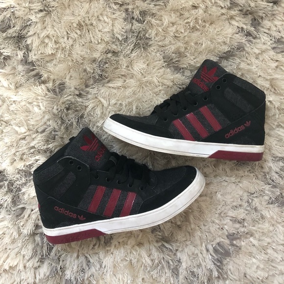 dark red high tops